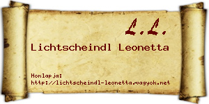 Lichtscheindl Leonetta névjegykártya